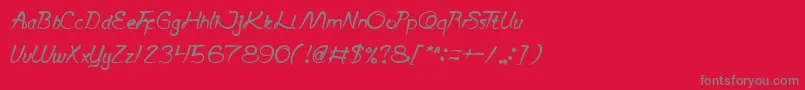 ScriptThing Font – Gray Fonts on Red Background