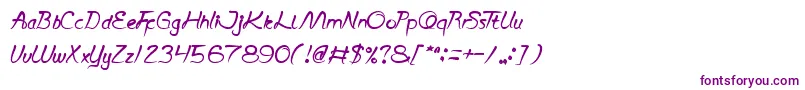 ScriptThing Font – Purple Fonts on White Background