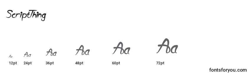 ScriptThing Font Sizes