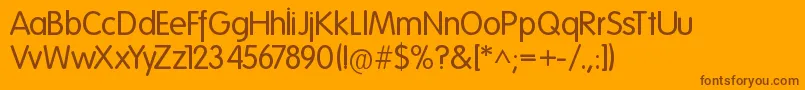 Folks Normal Font – Brown Fonts on Orange Background
