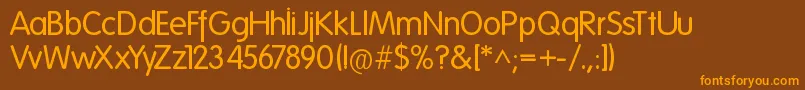 Folks Normal Font – Orange Fonts on Brown Background