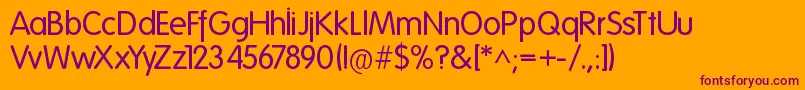 Folks Normal Font – Purple Fonts on Orange Background