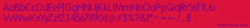 Folks Normal Font – Purple Fonts on Red Background