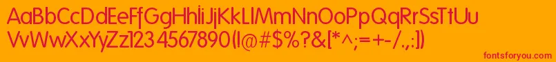 Folks Normal Font – Red Fonts on Orange Background