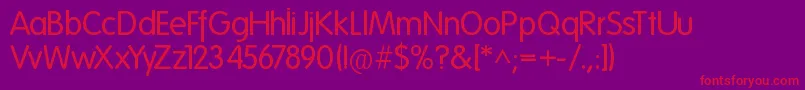 Folks Normal Font – Red Fonts on Purple Background