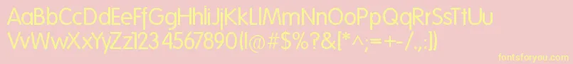 Folks Normal Font – Yellow Fonts on Pink Background