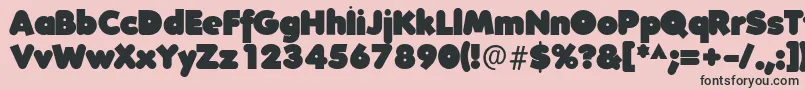 FolksXXHeavy Font – Black Fonts on Pink Background