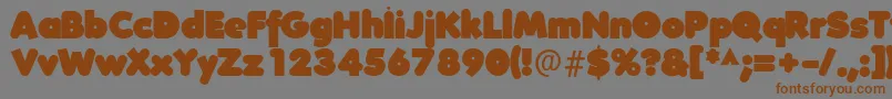 FolksXXHeavy Font – Brown Fonts on Gray Background