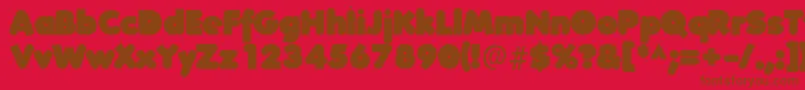 FolksXXHeavy Font – Brown Fonts on Red Background