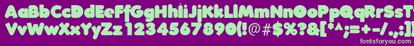 Weitere Informationen zur FolksXXHeavy-Schriftart FolksXXHeavy-Schriftart – Grüne Schriften auf violettem Hintergrund