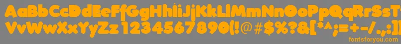 FolksXXHeavy Font – Orange Fonts on Gray Background
