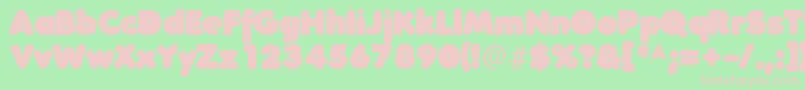 FolksXXHeavy Font – Pink Fonts on Green Background