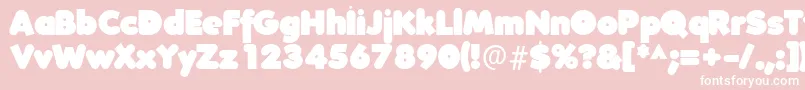 FolksXXHeavy Font – White Fonts on Pink Background