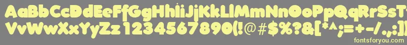 FolksXXHeavy Font – Yellow Fonts on Gray Background