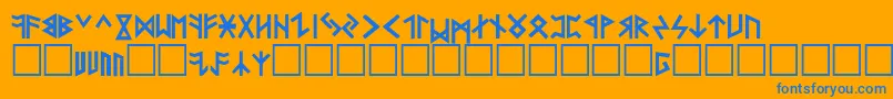 Police FolksР”g – polices bleues sur fond orange