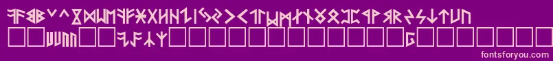 FolksР”g Font – Pink Fonts on Purple Background