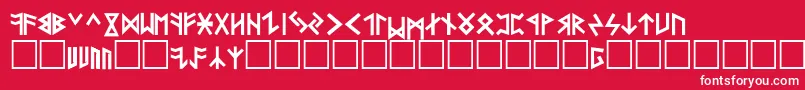 フォントFolksР”g – 赤い背景に白い文字