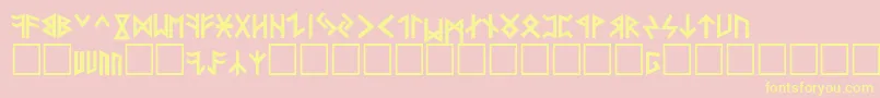 FolksР”g Font – Yellow Fonts on Pink Background