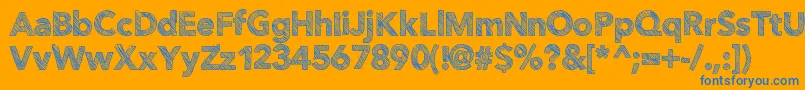 Folktale Font – Blue Fonts on Orange Background