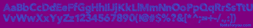 Folktale Font – Blue Fonts on Purple Background