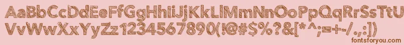 Folktale Font – Brown Fonts on Pink Background