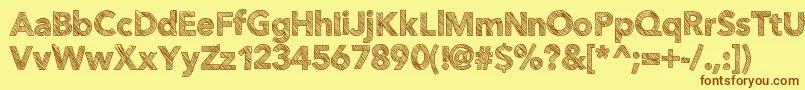 Folktale Font – Brown Fonts on Yellow Background