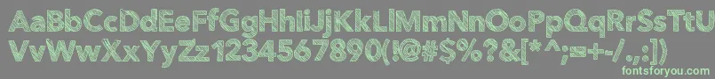 Folktale Font – Green Fonts on Gray Background