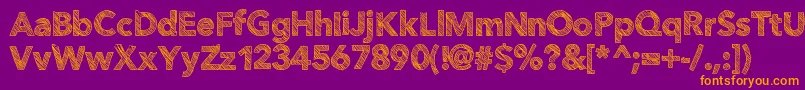 Folktale Font – Orange Fonts on Purple Background