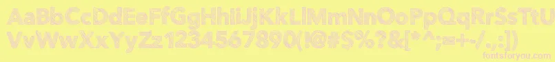 Folktale Font – Pink Fonts on Yellow Background