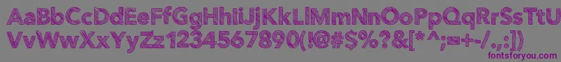 Folktale Font – Purple Fonts on Gray Background