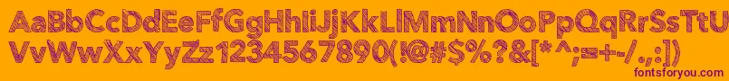 Folktale Font – Purple Fonts on Orange Background