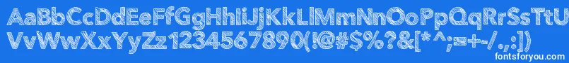 Folktale Font – White Fonts on Blue Background