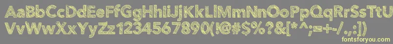 Folktale Font – Yellow Fonts on Gray Background