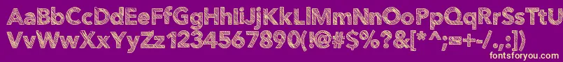 Folktale Font – Yellow Fonts on Purple Background