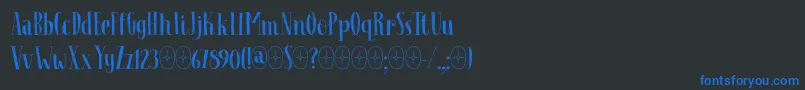 Follow The Light DEMO Font – Blue Fonts on Black Background
