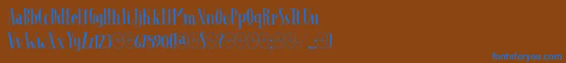 Follow The Light DEMO Font – Blue Fonts on Brown Background