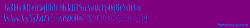 Follow The Light DEMO Font – Blue Fonts on Purple Background