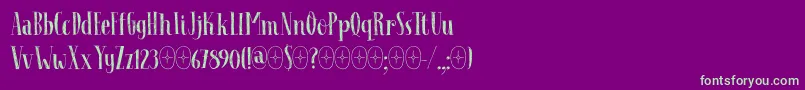 Follow The Light DEMO Font – Green Fonts on Purple Background