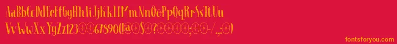 Follow The Light DEMO Font – Orange Fonts on Red Background