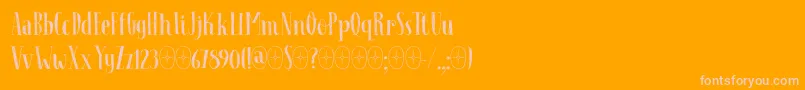 Follow The Light DEMO Font – Pink Fonts on Orange Background