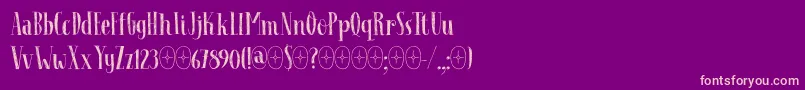 Follow The Light DEMO Font – Pink Fonts on Purple Background