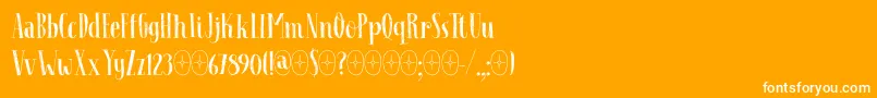 Follow The Light DEMO Font – White Fonts on Orange Background