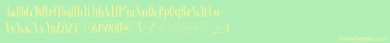 Follow The Light DEMO Font – Yellow Fonts on Green Background