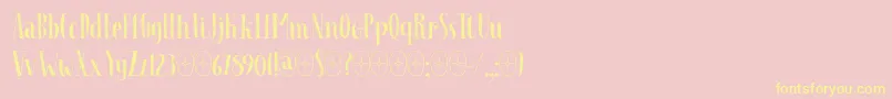 Follow The Light DEMO Font – Yellow Fonts on Pink Background