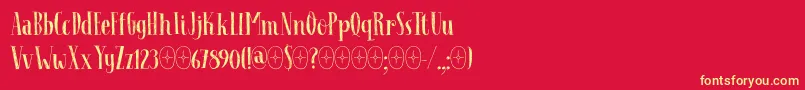 Follow The Light DEMO Font – Yellow Fonts on Red Background