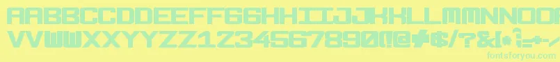Шрифт Fonderian Black – зелёные шрифты на жёлтом фоне