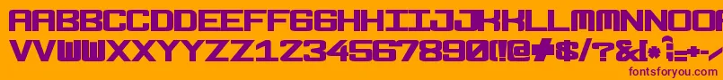 Fonderian Black Font – Purple Fonts on Orange Background