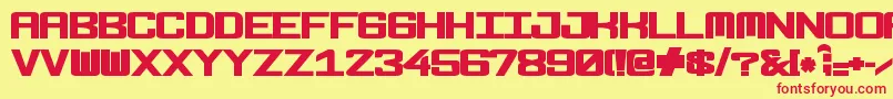 Fonderian Black Font – Red Fonts on Yellow Background