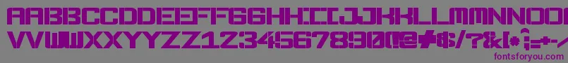 Fonderian BlackStencil-fontti – violetit fontit harmaalla taustalla