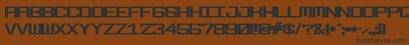 Fonderian Bold-Schriftart – Schwarze Schriften auf braunem Hintergrund